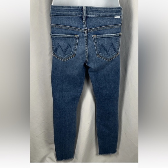 MOTHER Women’s Size 25 High Waisted Looker Ankle Fray Jeans In Big Sky - Picture 2 of 14